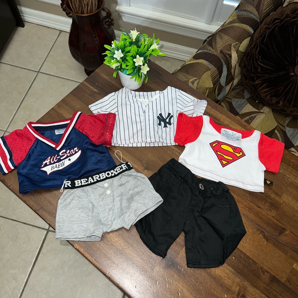 Build A Bear Clothing Lot Outfits Stuffed Animals Plush 
Superman